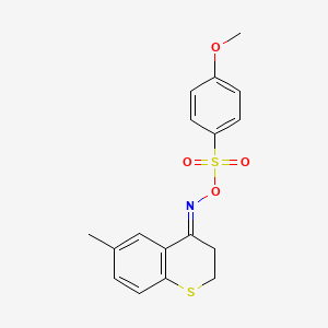 4-({[(4-Methoxyphenyl)sulfonyl]oxy}imino)-6-methylthiochromane