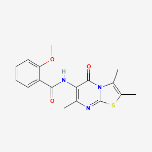 2-methoxy-N-(2,3,7-trimethyl-5-oxo-5H-thiazolo[3,2-a]pyrimidin-6-yl)benzamide