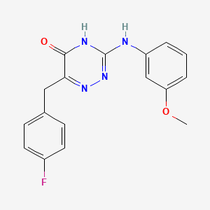 6-(4-fluorobenzyl)-3-((3-methoxyphenyl)amino)-1,2,4-triazin-5(4H)-one