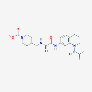 Methyl 4-((2-((1-isobutyryl-1,2,3,4-tetrahydroquinolin-7-yl)amino)-2-oxoacetamido)methyl)piperidine-1-carboxylate