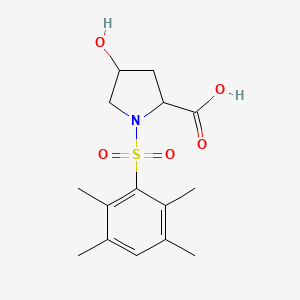 4-Hydroxy-1-(2,3,5,6-tetramethylbenzenesulfonyl)pyrrolidine-2-carboxylic acid