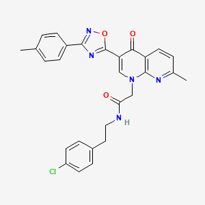 N-{3-[(1,1-dioxido-1,2-benzisothiazol-3-yl)oxy]phenyl}cyclopropanecarboxamide