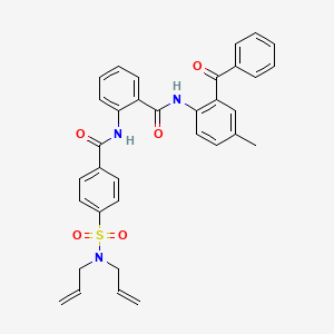 N-(2-benzoyl-4-methylphenyl)-2-(4-(N,N-diallylsulfamoyl)benzamido)benzamide