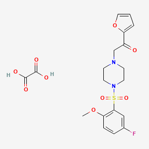 2-(4-((5-Fluoro-2-methoxyphenyl)sulfonyl)piperazin-1-yl)-1-(furan-2-yl)ethanone oxalate