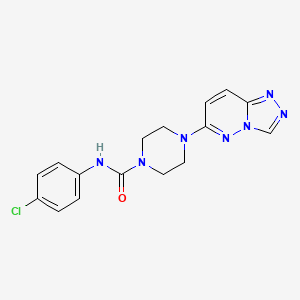 molecular formula C16H16ClN7O B2808561 4-([1,2,4]triazolo[4,3-b]pyridazin-6-yl)-N-(4-chlorophenyl)piperazine-1-carboxamide CAS No. 904576-65-4