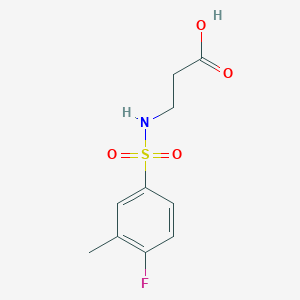 molecular formula C10H12FNO4S B280857 3-[(4-Fluoro-3-methylphenyl)sulfonylamino]propanoic acid 