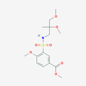 molecular formula C15H23NO7S B2808572 Methyl 3-[(2,3-dimethoxy-2-methylpropyl)sulfamoyl]-4-methoxybenzoate CAS No. 2034243-38-2