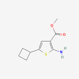 molecular formula C10H13NO2S B2808589 甲基2-氨基-5-环丁基噻吩-3-羧酸甲酯 CAS No. 439693-01-3