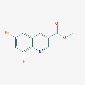 molecular formula C11H7BrFNO2 B2808590 Methyl 6-bromo-8-fluoro-quinoline-3-carboxylate CAS No. 2306278-42-0