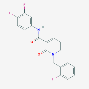molecular formula C19H13F3N2O2 B2808592 N-(3,4-difluorophenyl)-1-(2-fluorobenzyl)-2-oxo-1,2-dihydropyridine-3-carboxamide CAS No. 946378-77-4