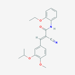 (E)-2-cyano-N-(2-ethoxyphenyl)-3-(3-isopropoxy-4-methoxyphenyl)acrylamide