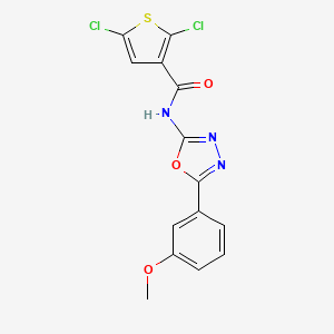 2,5-dichloro-N-(5-(3-methoxyphenyl)-1,3,4-oxadiazol-2-yl)thiophene-3-carboxamide