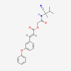 molecular formula C23H24N2O4 B2808626 [2-[(2-cyano-3-methylbutan-2-yl)amino]-2-oxoethyl] (E)-3-(3-phenoxyphenyl)prop-2-enoate CAS No. 873212-96-5