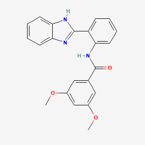 molecular formula C22H19N3O3 B2808629 N-(2-(1H-苯并[d]咪唑-2-基)苯基)-3,5-二甲氧基苯甲酰胺 CAS No. 313376-91-9