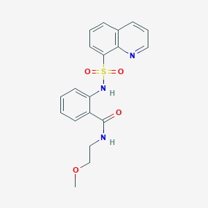 N-(2-methoxyethyl)-2-[(8-quinolinylsulfonyl)amino]benzamide