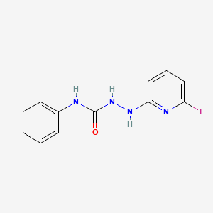 molecular formula C12H11FN4O B2808633 2-(6-氟-2-吡啶基)-N-苯基-1-肼基甲酰胺 CAS No. 338753-82-5