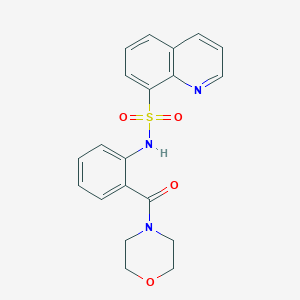 molecular formula C20H19N3O4S B280866 N-[2-(4-morpholinylcarbonyl)phenyl]-8-quinolinesulfonamide 