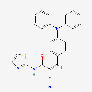 (Z)-2-Cyano-3-[4-(N-phenylanilino)phenyl]-N-(1,3-thiazol-2-yl)prop-2-enamide