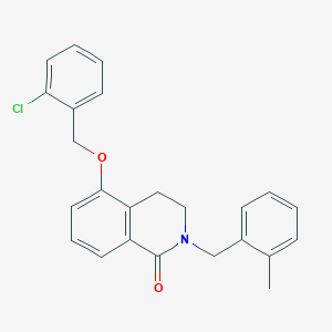 molecular formula C24H22ClNO2 B2808690 5-((2-chlorobenzyl)oxy)-2-(2-methylbenzyl)-3,4-dihydroisoquinolin-1(2H)-one CAS No. 850907-72-1