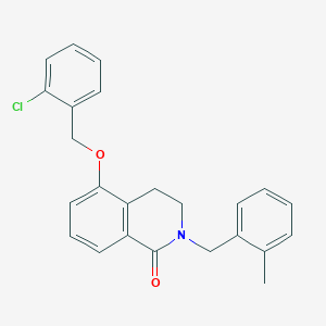 molecular formula C24H22ClNO2 B2808690 5-((2-氯苯甲基)氧基)-2-(2-甲基苯甲基)-3,4-二氢异喹啉-1(2H)-酮 CAS No. 850907-72-1