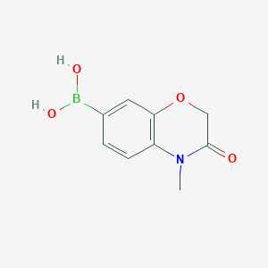 molecular formula C9H10BNO4 B2808696 4-Methyl-3-oxo-3,4-dihydro-2H-benzo[b][1,4]oxazine-7-boronic Acid CAS No. 1515875-37-2