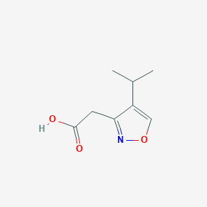 molecular formula C8H11NO3 B2808717 2-(4-Propan-2-yl-1,2-oxazol-3-yl)acetic acid CAS No. 1781193-08-5