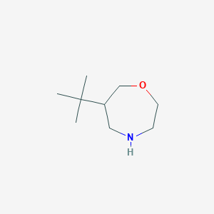 molecular formula C9H19NO B2808740 6-Tert-butyl-1,4-oxazepane CAS No. 2282330-28-1