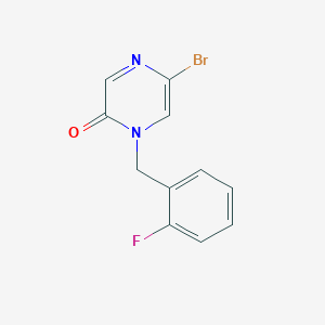 molecular formula C11H8BrFN2O B2808750 5-Bromo-1-(2-fluorobenzyl)pyrazin-2(1H)-one CAS No. 2092505-90-1