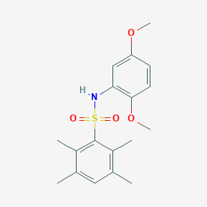 molecular formula C18H23NO4S B280879 N-(2,5-dimethoxyphenyl)-2,3,5,6-tetramethylbenzenesulfonamide 
