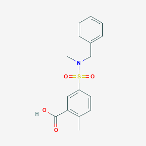 molecular formula C16H17NO4S B280882 5-{[Benzyl(methyl)amino]sulfonyl}-2-methylbenzoic acid 