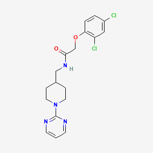 molecular formula C18H20Cl2N4O2 B2808824 2-(2,4-二氯苯氧基)-N-((1-(嘧啶-2-基)哌啶-4-基)甲基)乙酰胺 CAS No. 1235165-10-2