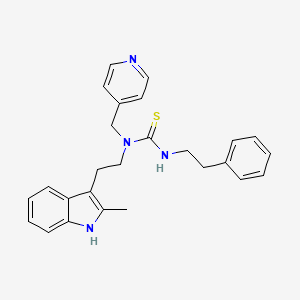 molecular formula C26H28N4S B2808833 1-(2-(2-methyl-1H-indol-3-yl)ethyl)-3-phenethyl-1-(pyridin-4-ylmethyl)thiourea CAS No. 850933-36-7