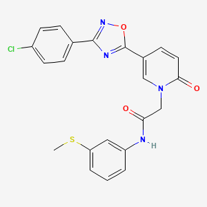 molecular formula C22H17ClN4O3S B2808873 5-chloro-N-[(3-cyclohexyl-3H-imidazo[4,5-b]pyridin-2-yl)methyl]thiophene-2-sulfonamide CAS No. 1115867-23-6