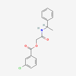 [(1-Phenylethyl)carbamoyl]methyl 3-chlorobenzoate