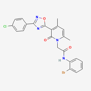 N-(2-bromophenyl)-2-(3-(3-(4-chlorophenyl)-1,2,4-oxadiazol-5-yl)-4,6-dimethyl-2-oxopyridin-1(2H)-yl)acetamide