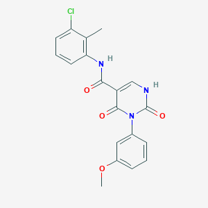 molecular formula C19H16ClN3O4 B2808896 N-(3-氯-2-甲基苯基)-3-(3-甲氧基苯基)-2,4-二氧代-1H-嘧啶-5-甲酸酰胺 CAS No. 887217-14-3