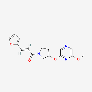 molecular formula C16H17N3O4 B2808900 (E)-3-(呋喃-2-基)-1-(3-((6-甲氧基吡嗪-2-基)氧基)吡咯烷-1-基)丙-2-烯-1-酮 CAS No. 2035001-21-7