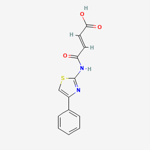 molecular formula C13H10N2O3S B2808908 (2E)-4-oxo-4-[(4-phenyl-1,3-thiazol-2-yl)amino]but-2-enoic acid CAS No. 91270-61-0