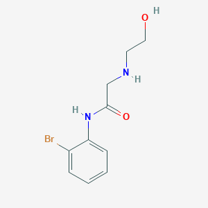 molecular formula C10H13BrN2O2 B2808912 2-(2-Hydroxyethylamino)-N-(2-bromophenyl)acetamide CAS No. 1156625-85-2