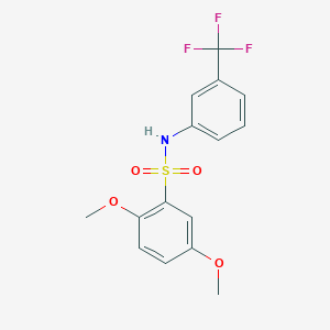 molecular formula C15H14F3NO4S B280892 2,5-dimethoxy-N-[3-(trifluoromethyl)phenyl]benzenesulfonamide 