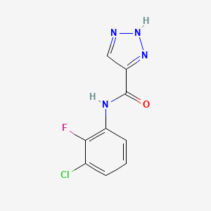 molecular formula C9H6ClFN4O B2808928 N-(3-chloro-2-fluorophenyl)-1H-1,2,3-triazole-5-carboxamide CAS No. 1488767-95-8