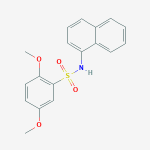 molecular formula C18H17NO4S B280893 2,5-dimethoxy-N-(1-naphthyl)benzenesulfonamide 