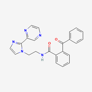 molecular formula C23H19N5O2 B2808931 2-苯甲酰-N-{2-[2-(吡啶-2-基)-1H-咪唑-1-基]乙基}苯甲酰胺 CAS No. 2097891-94-4
