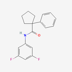 molecular formula C18H17F2NO B2808947 N-(3,5-二氟苯基)-1-苯基环戊烷-1-甲酰胺 CAS No. 1023484-29-8