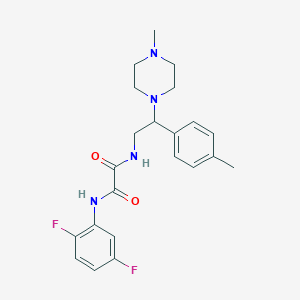 molecular formula C22H26F2N4O2 B2808950 N1-(2,5-difluorophenyl)-N2-(2-(4-methylpiperazin-1-yl)-2-(p-tolyl)ethyl)oxalamide CAS No. 898452-19-2