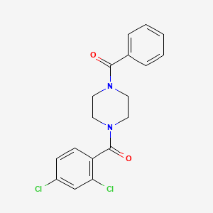 molecular formula C18H16Cl2N2O2 B2808952 (4-Benzoyl-piperazin-1-yl)-(2,4-dichloro-phenyl)-methanone CAS No. 331950-25-5