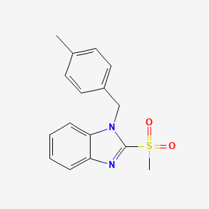 molecular formula C16H16N2O2S B2808954 1-(4-methylbenzyl)-2-(methylsulfonyl)-1H-benzo[d]imidazole CAS No. 886922-85-6