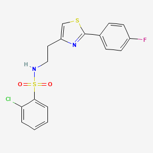 2-chloro-N-(2-(2-(4-fluorophenyl)thiazol-4-yl)ethyl)benzenesulfonamide