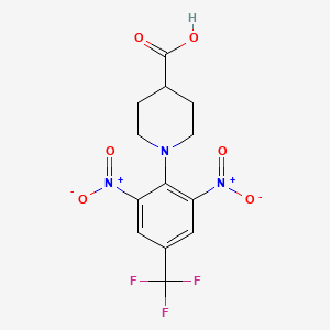 1-[2,6-Dinitro-4-(trifluoromethyl)phenyl]-4-piperidinecarboxylic acid