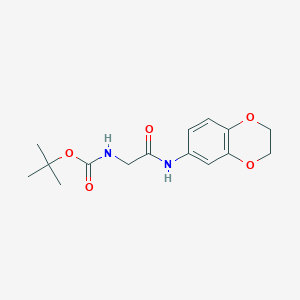 tert-butyl N-{[(2,3-dihydro-1,4-benzodioxin-6-yl)carbamoyl]methyl}carbamate